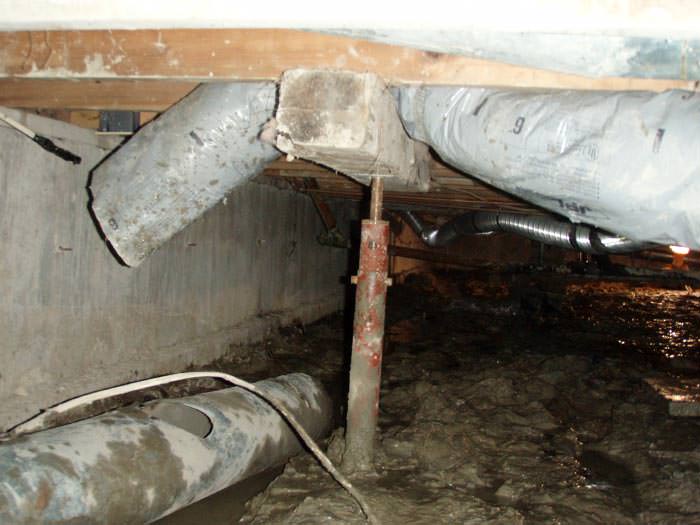 Repairing Sagging Floor Joists Girders In Your Crawl Space The