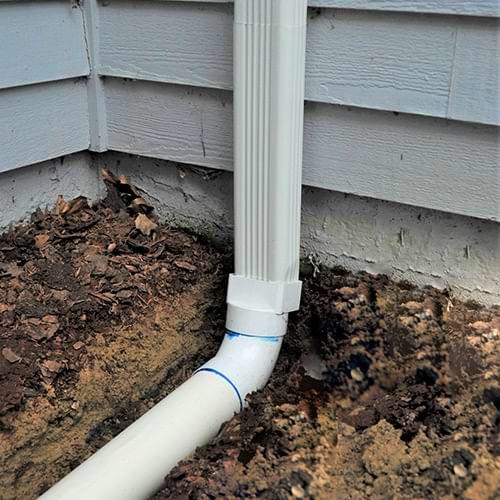 Cantey Foundation Specialists installs gutter downspout extensions in Columbia, Charleston, Charlotte