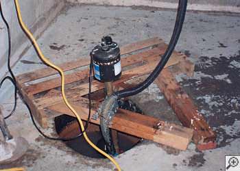 A Summerville sump pump system that failed and lead to a basement flood.