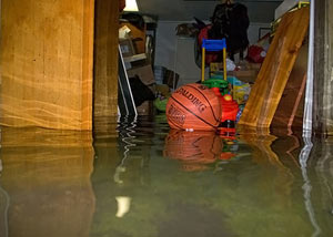 Flooded basement in Charleston