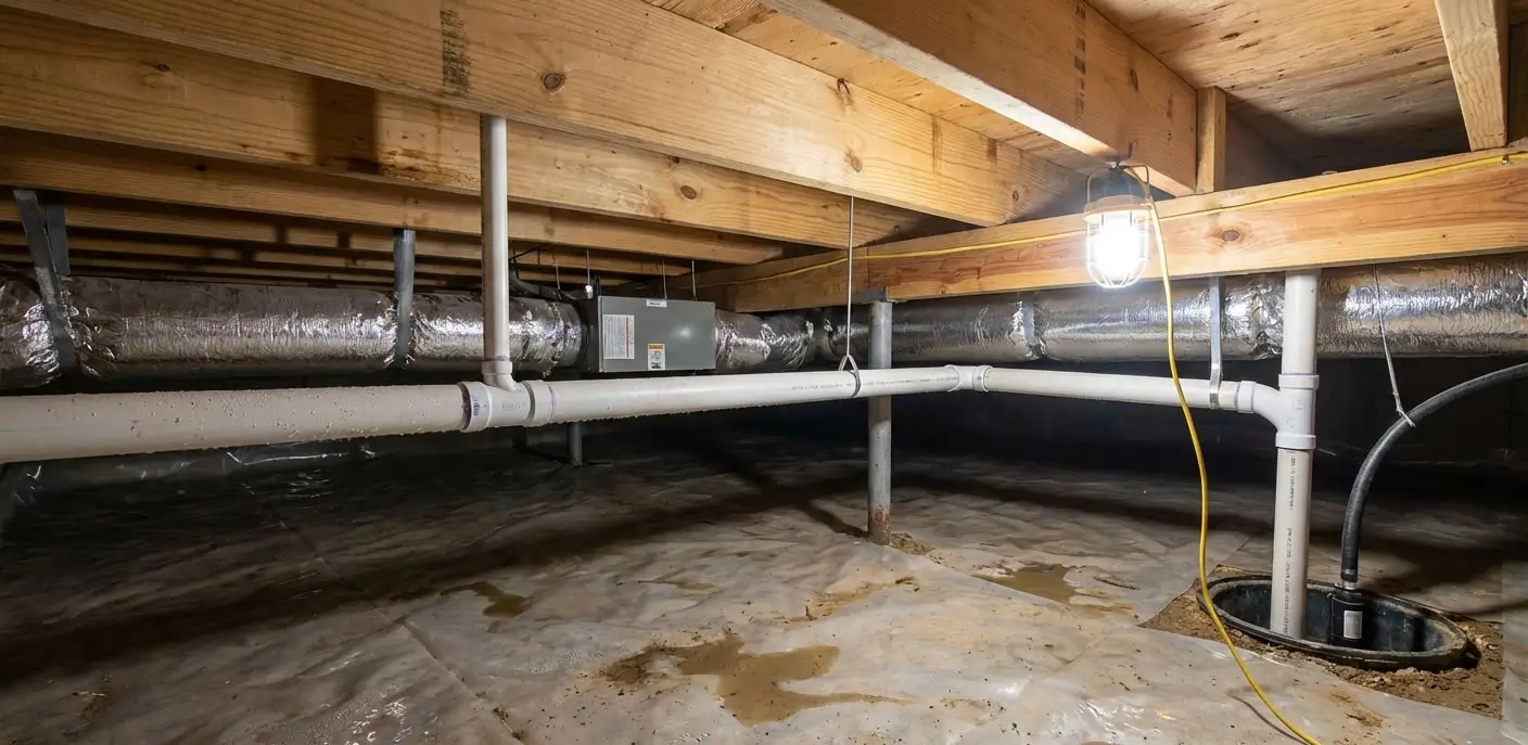 Unsealed Crawl Space