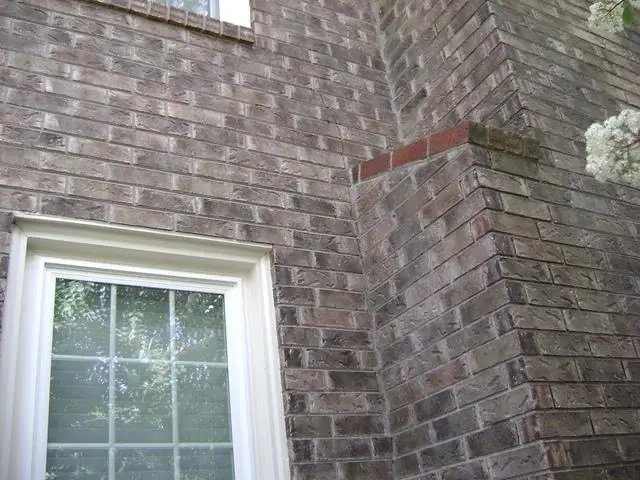 Here's a look at the chimney crack sealing up after we installed the push pier.