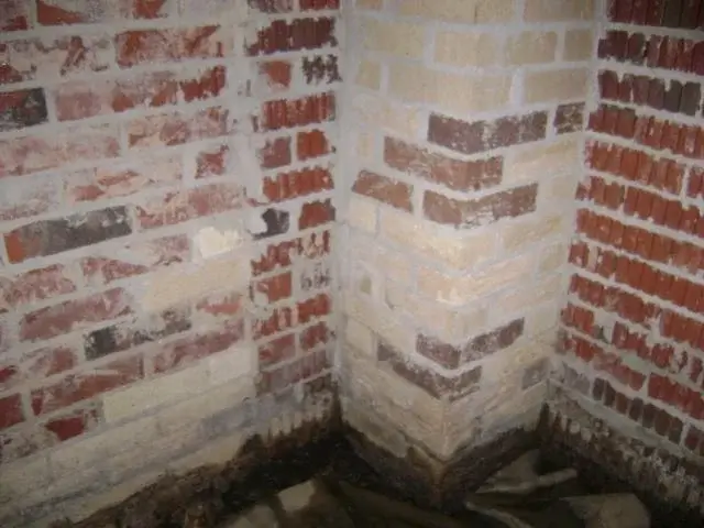 Crawl space moisture has caused this foundation to sink!