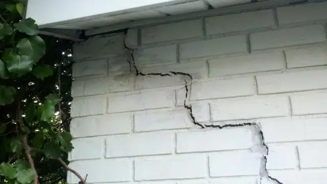 Here you can see how large this wall crack in Conway, SC really is. All we need to do is install some push piers and this crack will seal up in no time.