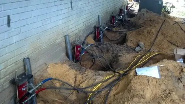 Here's a look at the push pier installation that corrected this foundation issue.