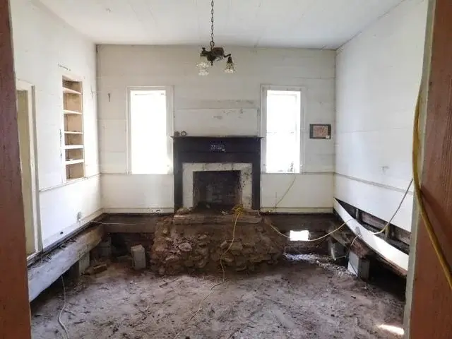 After removing all the floors, the production crew has to start from the bottom, up.