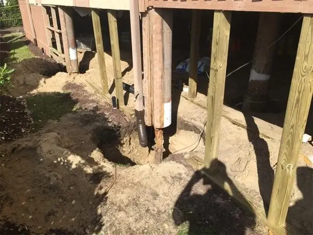 Pier erosion on building #1