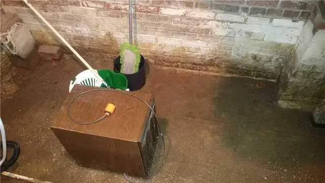 Erosion and foul smells occurred in this customer's home because stagnant water would pool in the basement.