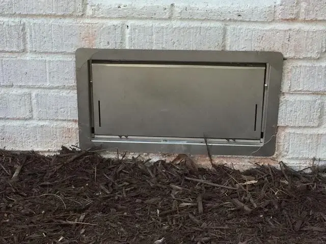 This is a Smartvent installed on the left side of Freddy's home. Vents like this protect his home from future flood issues.