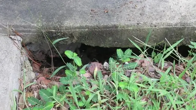 The void was becoming increasingly larger because of erosion.