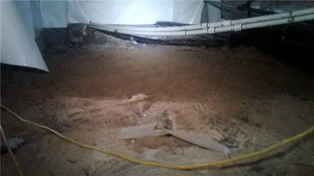 A work in progress as the entire crawl space gets covered with CleanSpace material.