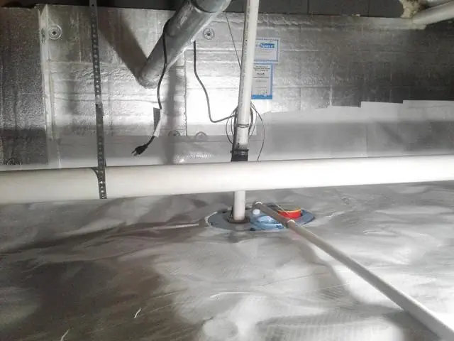 The CleanSpace system is often paired with Cantey's SmartSump which takes moisture from under the CleanSpace system and pumps it to the outside.